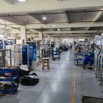 Factory packaging machine aisle