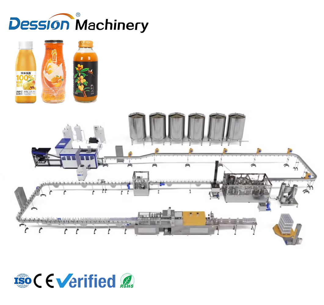 juice processing and filling line