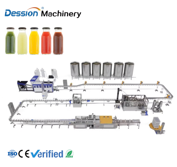 fruit and vegetable juice processing and filling line