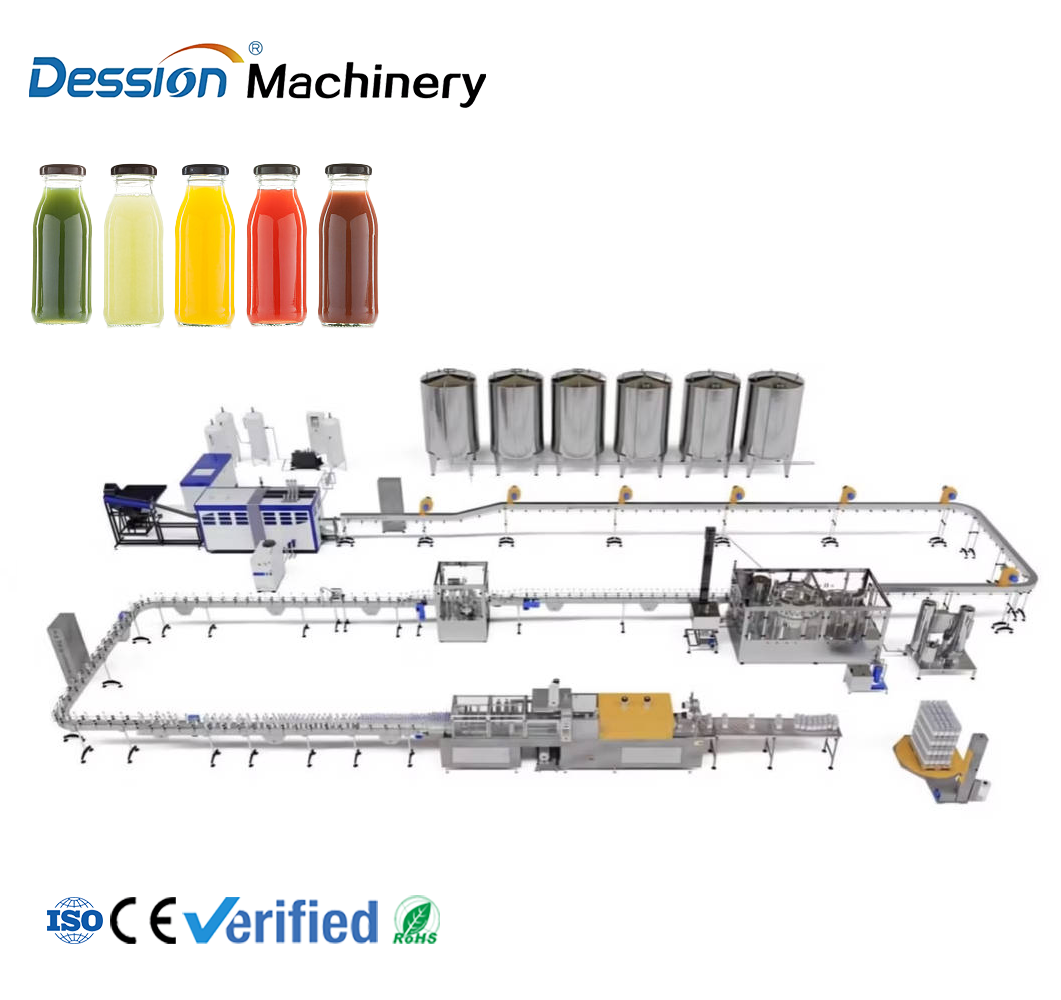 fruit and vegetable juice processing and filling line