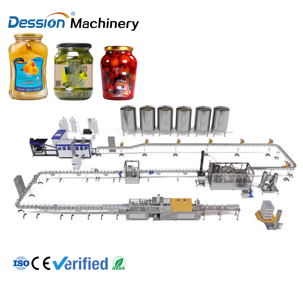 automatic canned food processing and filling production line