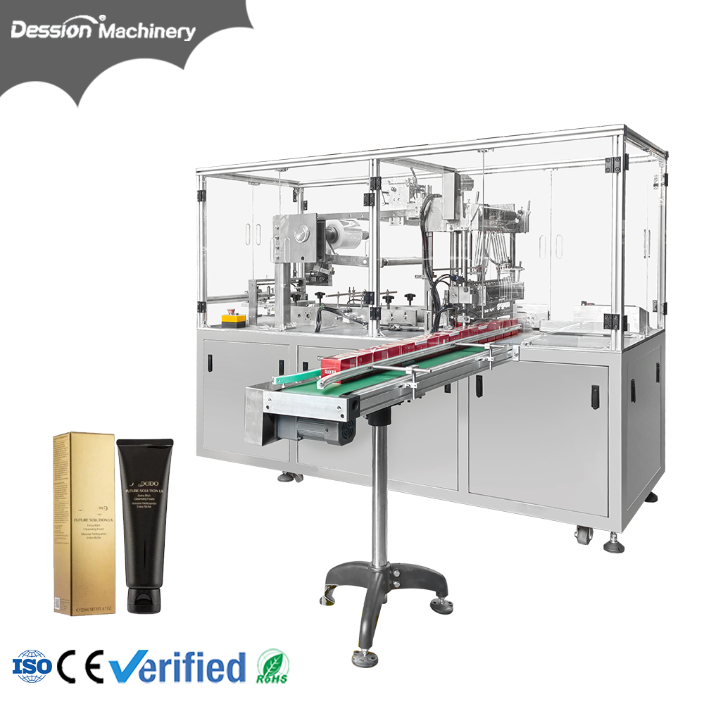 facial cleanser packaging box transparent film three-dimensional packaging machine.