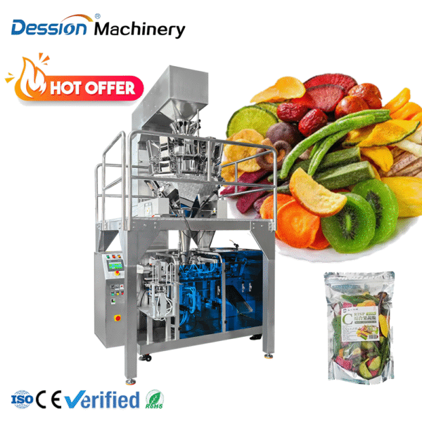 Dession Automatic Stand up Pouch Ziplock Bag Pre-Made Pouch Packaging Machine