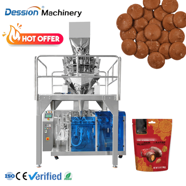 Automatic Cheese, Candy, Chocolate Chips Doypack Packaging Machine